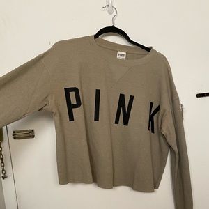 PINK VS waffle knit crop top
